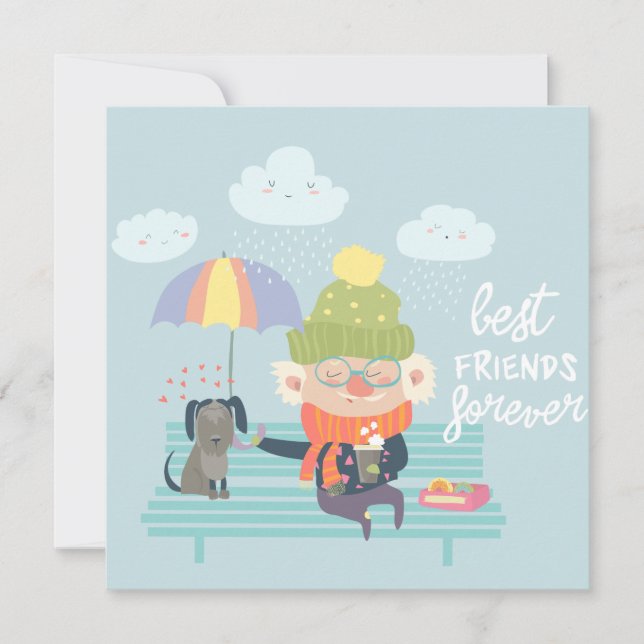 Bästa vänner för alltid julkort (Framsida)