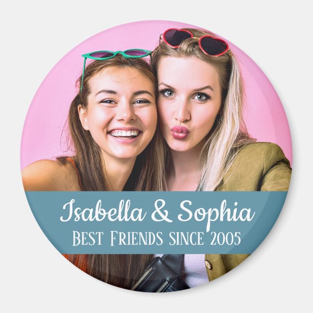 Bästa vänner för alltid modern BFF-foto Magnet (Framsidan)
