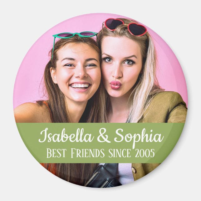 Bästa vänner för alltid modern BFF-foto Magnet (Framsidan)