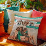 Bästa vänner för alltid | Modern Rand BFF 4-foto Kudde<br><div class="desc">En underbar gåva till din bestie. Fyra fotokollage, modern typsnitt och trendig sommar bredvid rand kom tillsammans i denna trevliga, roligt design. Lägg till anpassningsbarnas ordalydelse i den här designen genom att använda rutorna "Redigera den här designmallen" på objektets höger eller klicka på den blå "Anpassa den" om du vill...</div>