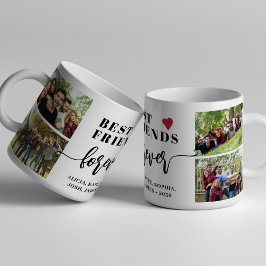 Bästa vänner för alltid moderna fotokollage namn kaffemugg