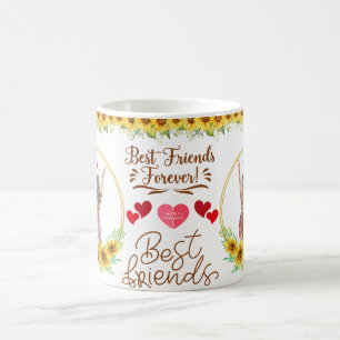 Bästa vänner för alltid-mugg med söta tecknade bar kaffemugg