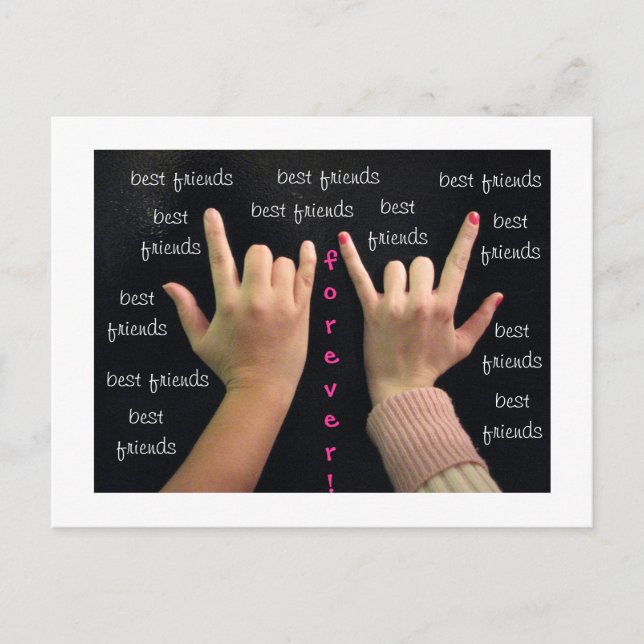 Bästa vänner för alltid! vykort (Framsida)