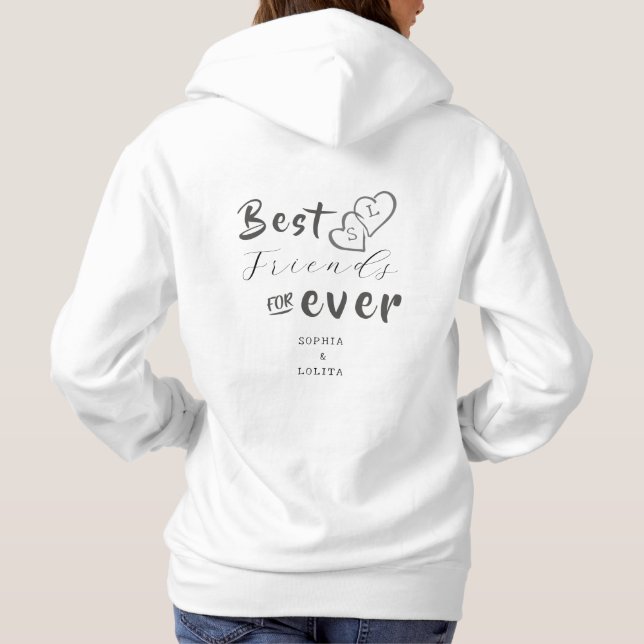 Bästa vänner för Anpassningsbarna Hoodie - lägg ti T Shirt (Baksida)