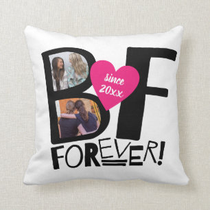 Bästa vänner för BFF Cute Modern Photo Kudde