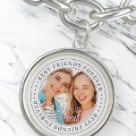 Bästa vänner för BFF - enkelt modernt foto Armband<br><div class="desc">Den här enkla och klassiska designen består av serif-typografi och lägger till ett anpassningsbar-foto. "Best Friends Forever" cirklar fotona för dina vänner</div>