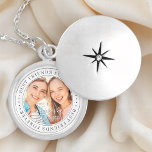 Bästa vänner för BFF - enkelt modernt foto Berlockhalsband<br><div class="desc">Den här enkla och klassiska designen består av serif-typografi och lägger till ett anpassningsbar-foto. "Best Friends Forever" cirklar fotona för dina vänner</div>