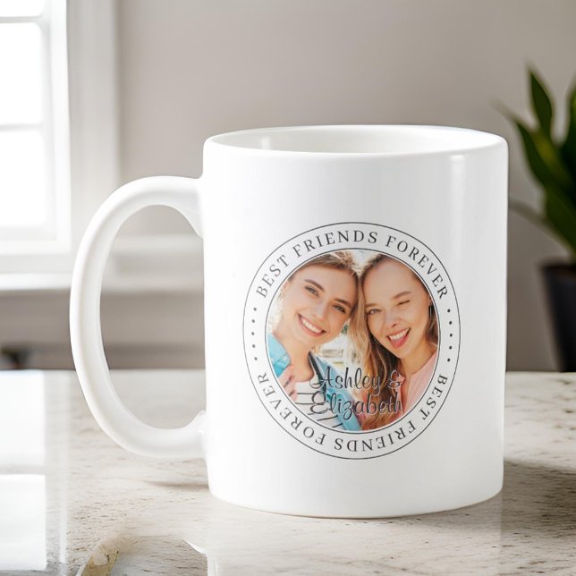 Bästa vänner för BFF - enkelt modernt foto Kaffemugg (Skapare uppladdad)