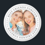 Bästa vänner för BFF - enkelt modernt foto Magnet<br><div class="desc">Den här enkla och klassiska designen består av serif-typografi och lägger till ett anpassningsbar-foto. "Best Friends Forever" cirklar fotona för dina vänner</div>