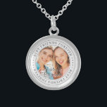 Bästa vänner för BFF - enkelt modernt foto Sterling Silver Halsband<br><div class="desc">Den här enkla och klassiska designen består av serif-typografi och lägger till ett anpassningsbar-foto. "Best Friends Forever" cirklar fotona för dina vänner</div>