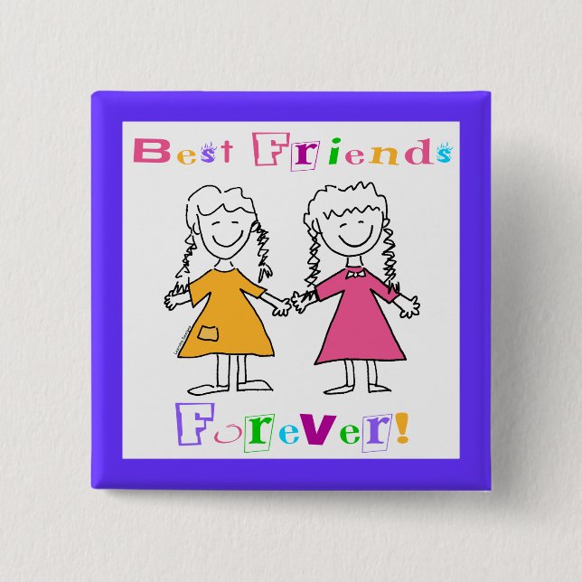 Bästa vänner för BFF-gåvor Knapp (Framsida)