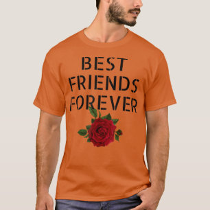 Bästa vänner för Bff Matching Vänner Röd ros T Shirt