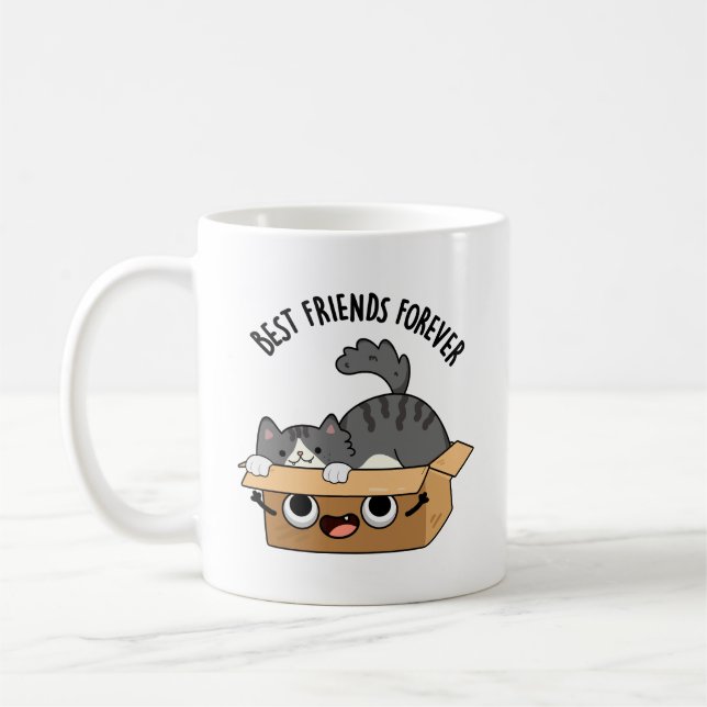 Bästa vänner för den bekväma katt- och boxbänken kaffemugg (Vänster)