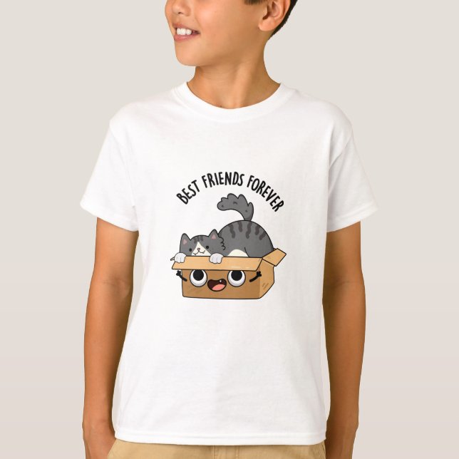 Bästa vänner för den bekväma katt- och boxbänken t shirt (Framsida)