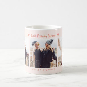 Bästa Vänner För Evigt Flerfotospresent Rosa Kaffemugg