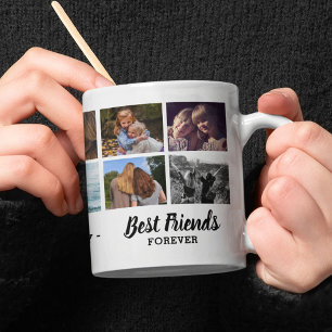 Bästa Vänner För Evigt Foto Collage Kaffemugg