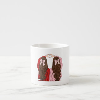 Bästa Vänner För Evigt Hjärtgest Cuten Kaffe Mugg Espressomugg