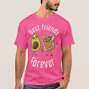 Bästa vänner för evigt roligt Avocado Älskare-graf T Shirt