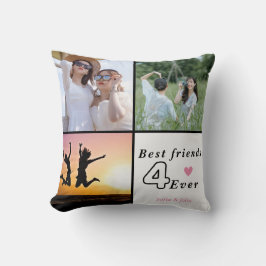 Bästa vänner för foto Collage - Anpassningsbar 3-f Kudde