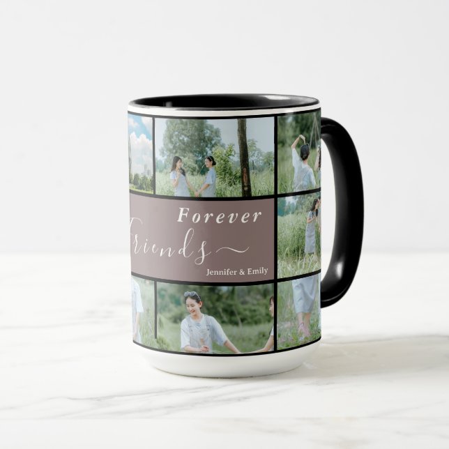 Bästa vänner för foto Collage Mugg (Framsida höger)