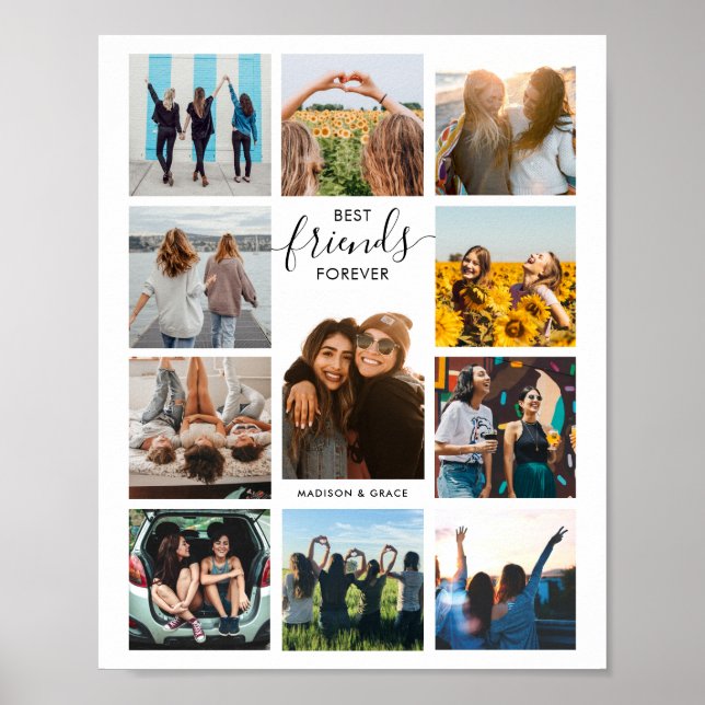 Bästa vänner för Fotokollage Poster (Framsidan)