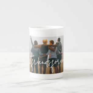 Bästa vänner för fotoskript Modern Benporslin Mugg