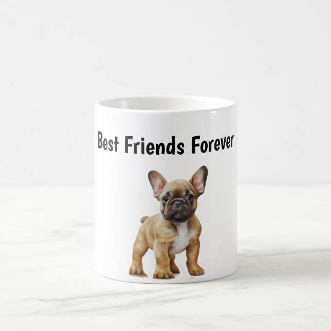 Bästa vänner för Frenchie Hund Kaffemugg (Center)