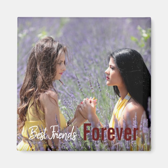Bästa vänner för Girly Cute Photo Magnet (Framsidan)