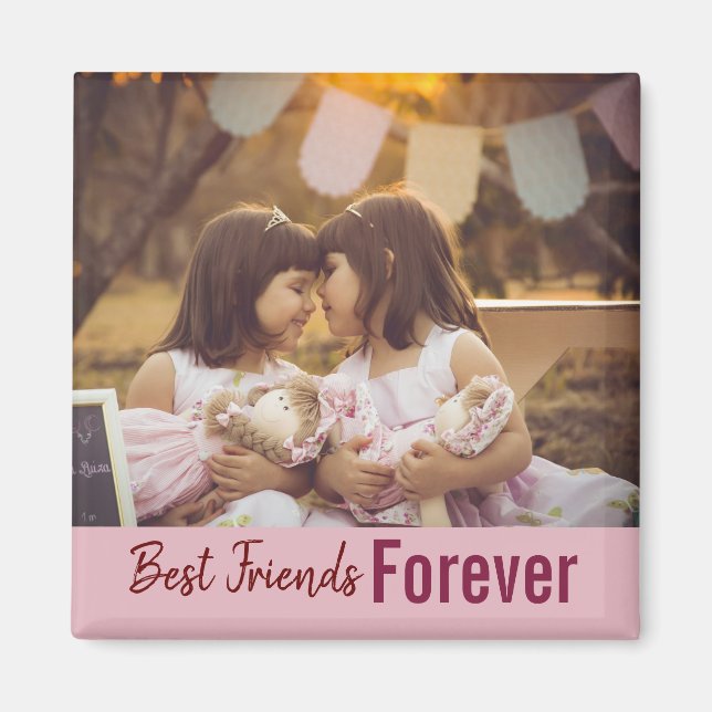 Bästa vänner för Girly Cute Photo Magnet (Framsidan)
