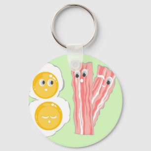 Bästa vänner för KAWAII BACON och ÄGG BFF Nyckelring