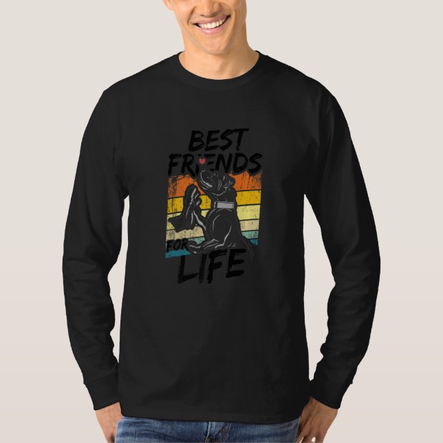 Bästa vänner för Life Boxer-Hund T Shirt (Framsida)