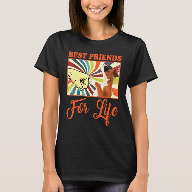 Bästa vänner för Life Boxer-Hund T Shirt (Framsida)