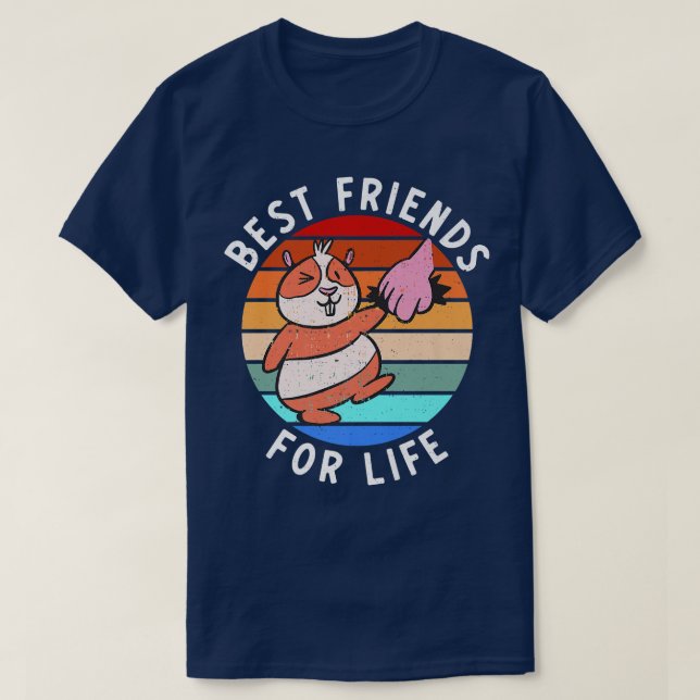 Bästa vänner för Life Cute Guinea Gris T Shirt (Design framsida)
