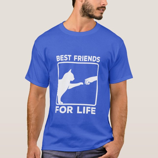 Bästa vänner för livet Cat Lover Kitten kompisar T Shirt (Framsida)