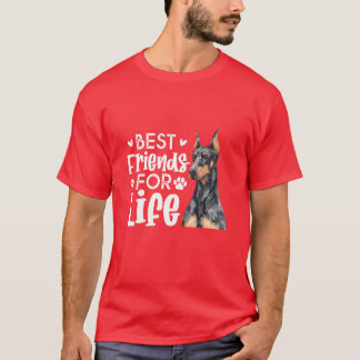 Bästa vänner för livet Doberman Pinscher-pojken T Shirt