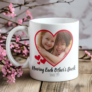 Bästa vänner för livet - Hjärtformade foto Kaffemugg