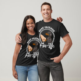 Bästa vänner för livet människa och hund t shirt