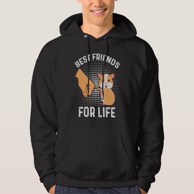 Bästa vänner för livhamsterstuster Hamsters Hoodie (Framsida)