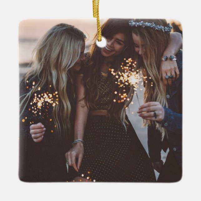 Bästa vänner för modern Chic Julgransprydnad Keramik (Framsida)