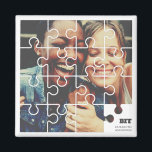 Bästa vänner för modern puzzle-gåva magnet<br><div class="desc">Modern puzzel med ett saknade biet. Lägg till ett foto av anpassningsbarna till dig och din bästa vän</div>