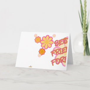 Bästa vänner för Rosa Orange Blommor del 1 Kort