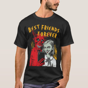 Bästa vänner för Satanic Selfie Girl och Djävulen T Shirt