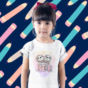 Bästa vänner för Sloth Hugs Monogram Namn T Shirt