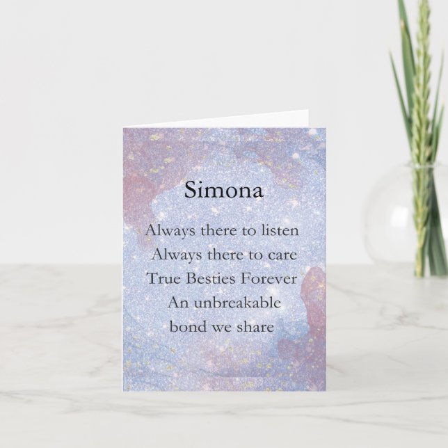 Bästa vänner för spjutspetsgåvor för bästa vän anteckningskort (Framsida)