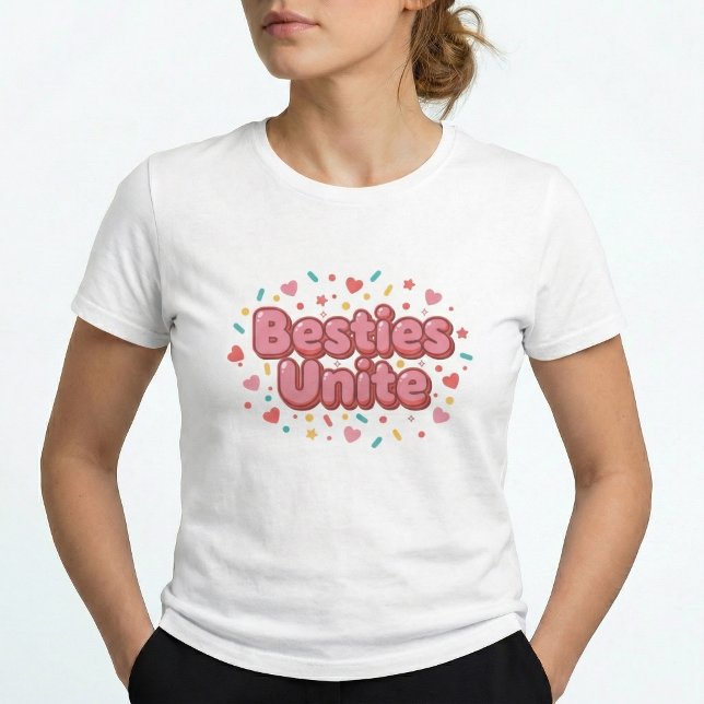 Bästa vänner förenas Y2K Vänskap BFF Matchande T-S T Shirt (Skapare uppladdad)