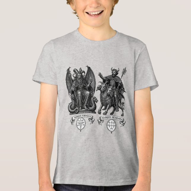 Bästa vänner Forneus och Decarabia T Shirt (Framsida)