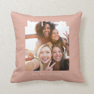 Bästa vänner Foto Modern Bff Besties Vänskap T Kudde