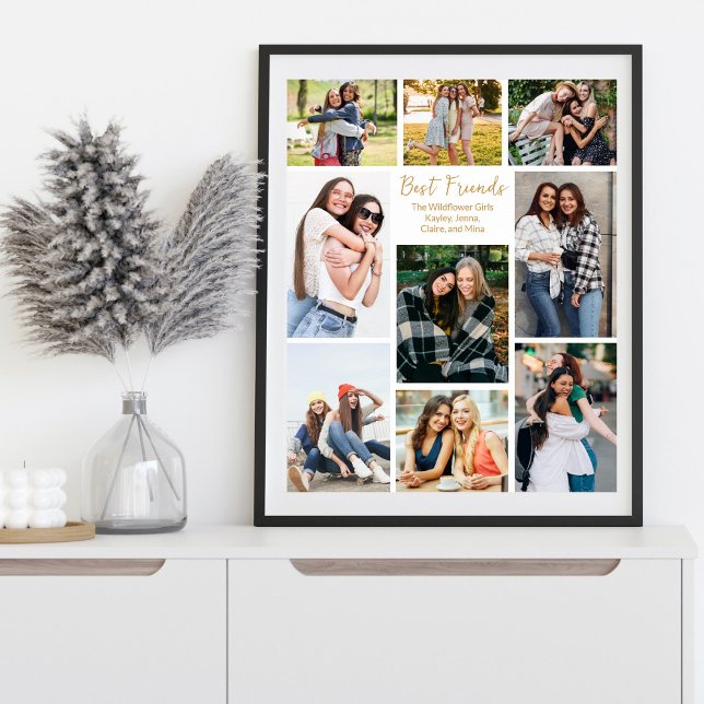 Bästa vänner Fotokollage Cute Personlig Poster (Skapare uppladdad)