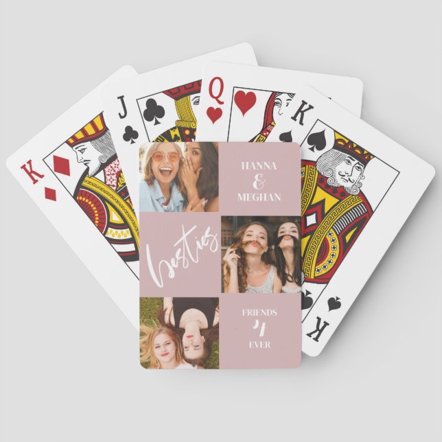 Bästa vänner Fotokollage namn Casinokort (Baksidan)