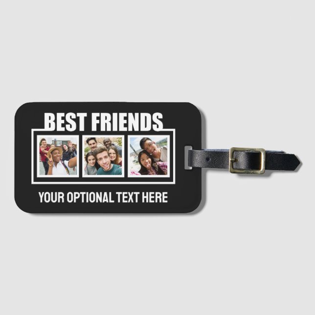 Bästa vänner, foton, anpassningsbar och färg bagagebricka (Framsida horisontal)